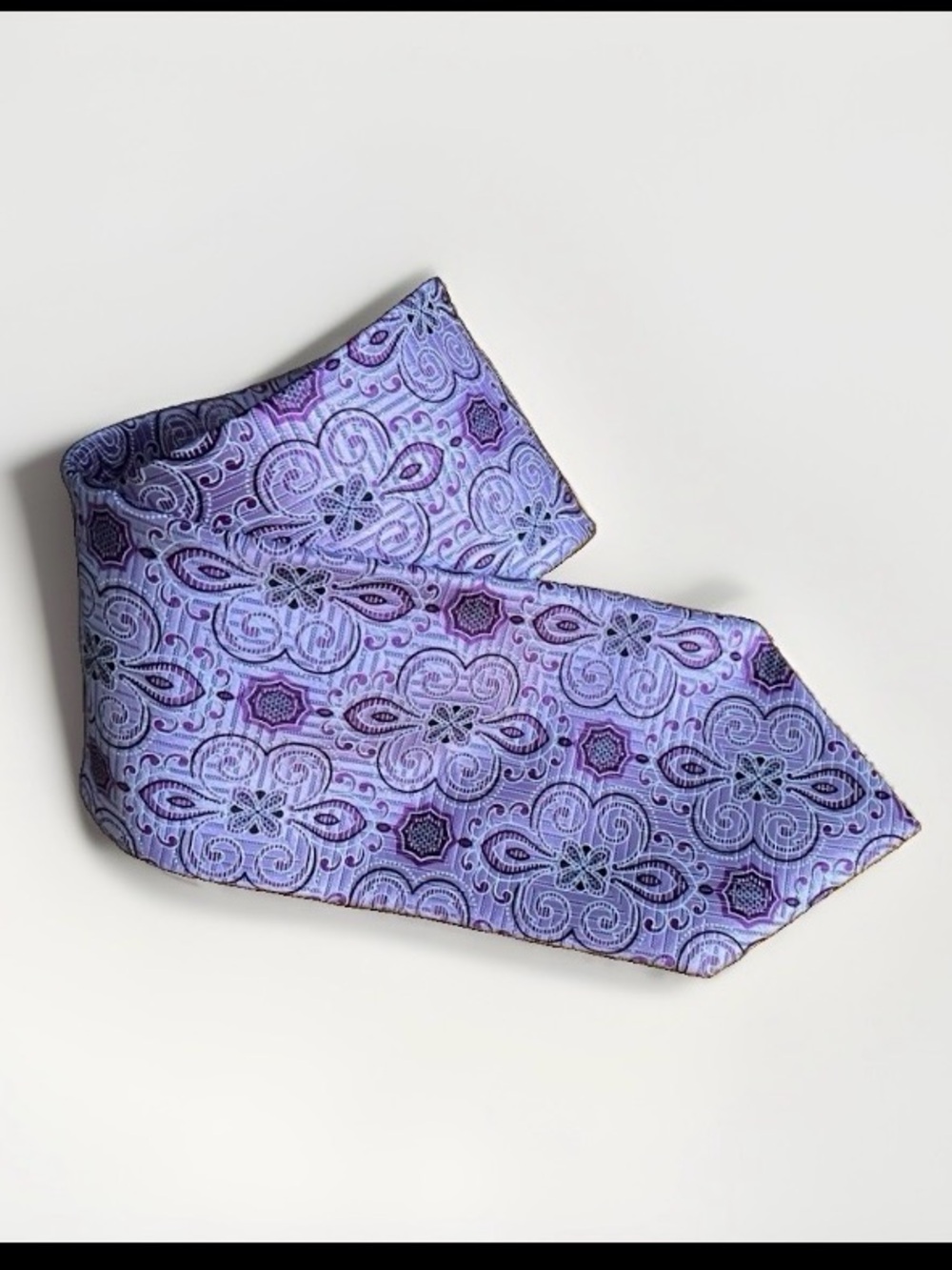 Ermenegildo Zegna Purple Paisley Silk Tie